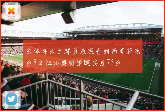 米体评米兰球员表现普利西奇获高分8分拉比奥特紧随其后75分